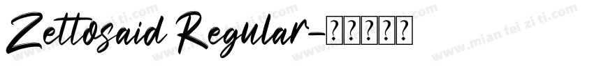 Zettosaid Regular字体转换